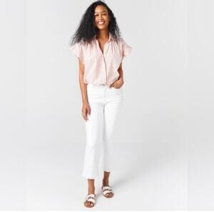 Citizens Of Humanity Women's Demy Cropped Flare Jean White